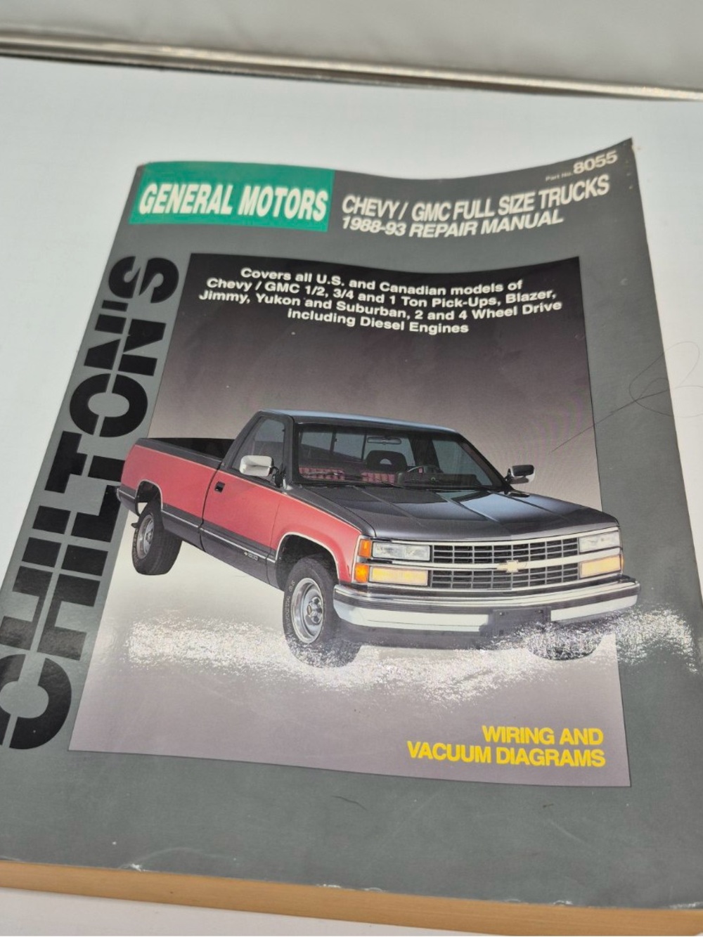 Chilton Repair Manual 8055 Chevy GMC Full Size Trucks 1988-1993 Wiring